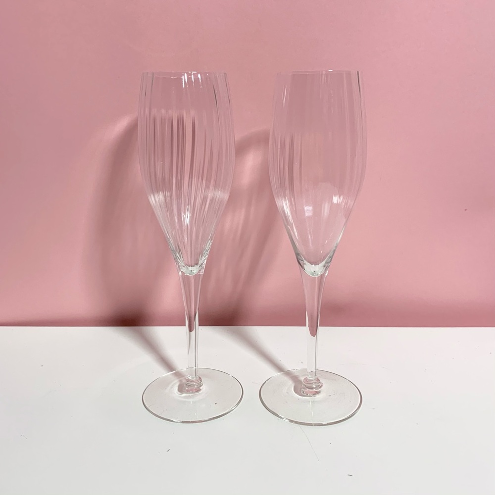 Vintage champagne flutes